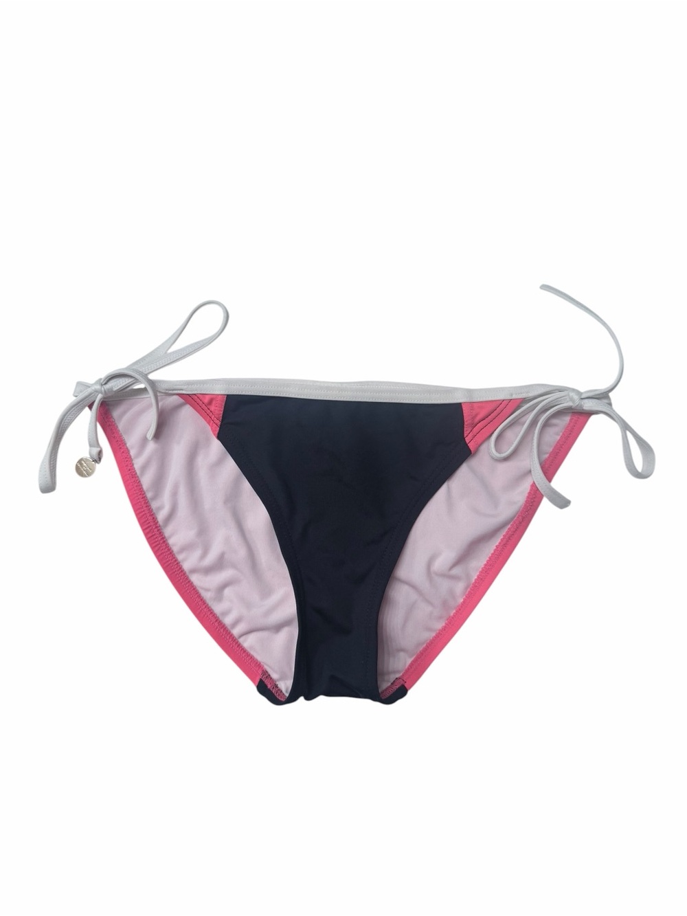 kate spade black Bikini Bottom with Pink Trim and White Side Ties